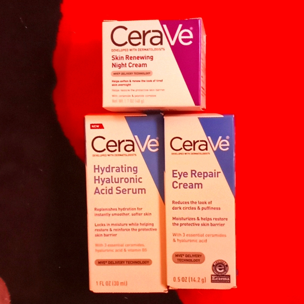 CeraVe Trio - Night Cream, Serum, & Eye Cream